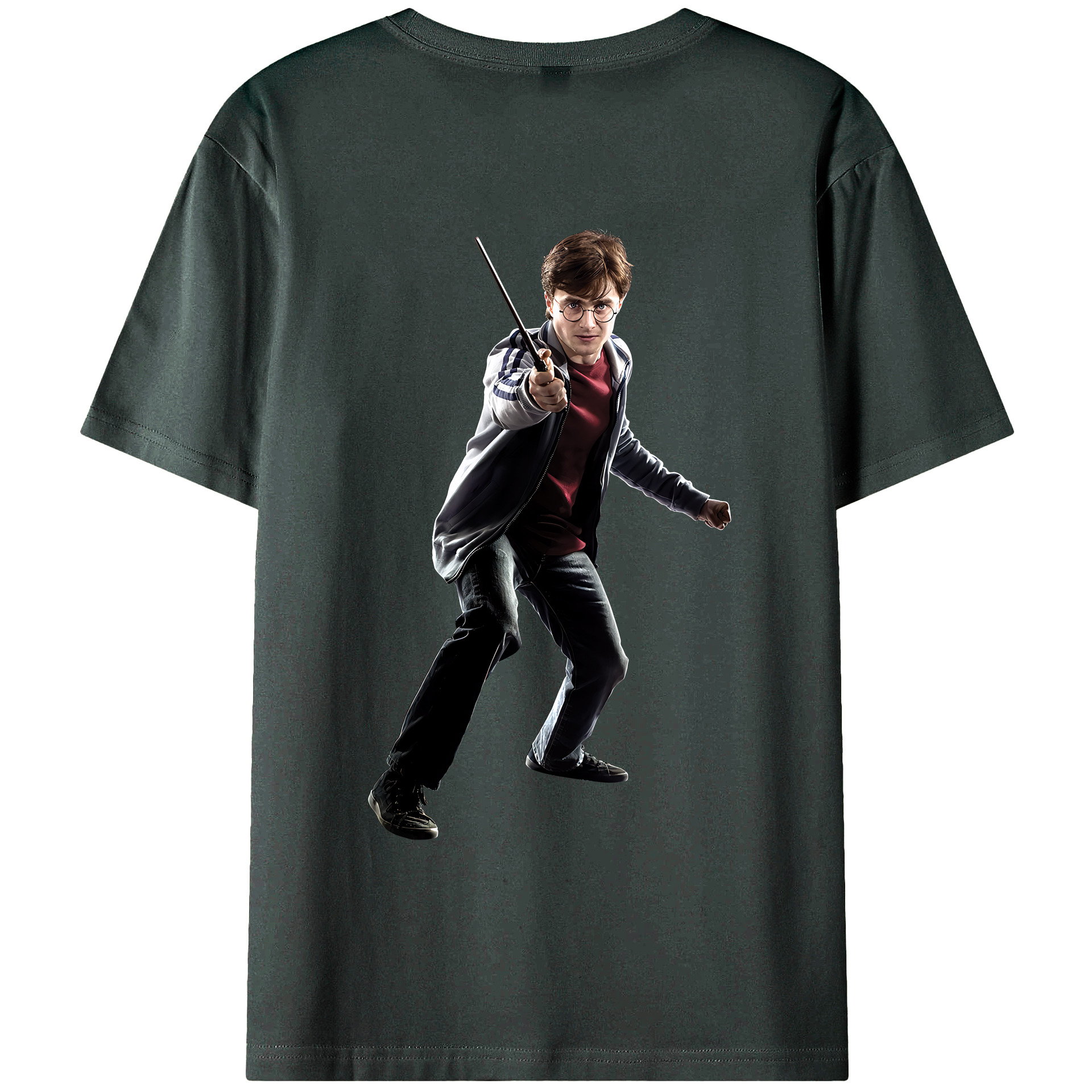 （画像用） Harry Potter ハリー・ポッターシリーズ 綿100％ メンズ半袖Tシャツ（バックプリント） 通気性